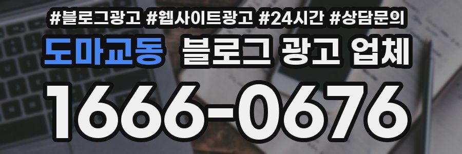 도마교동 블로그 광고 업체