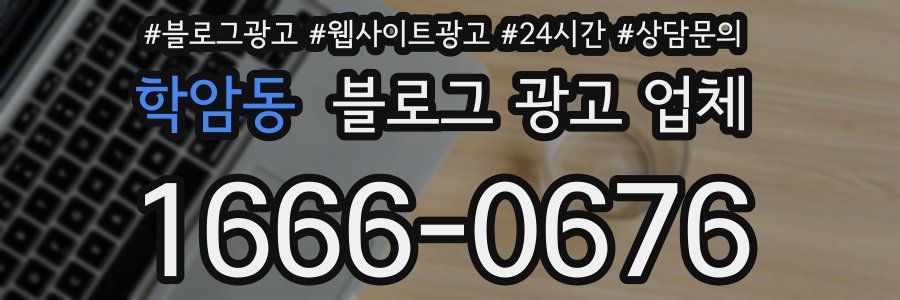 학암동 블로그 광고 업체
