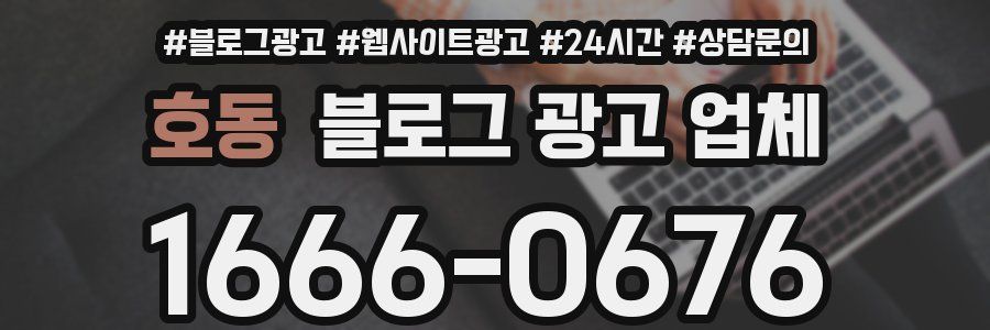 호동 블로그 광고 업체