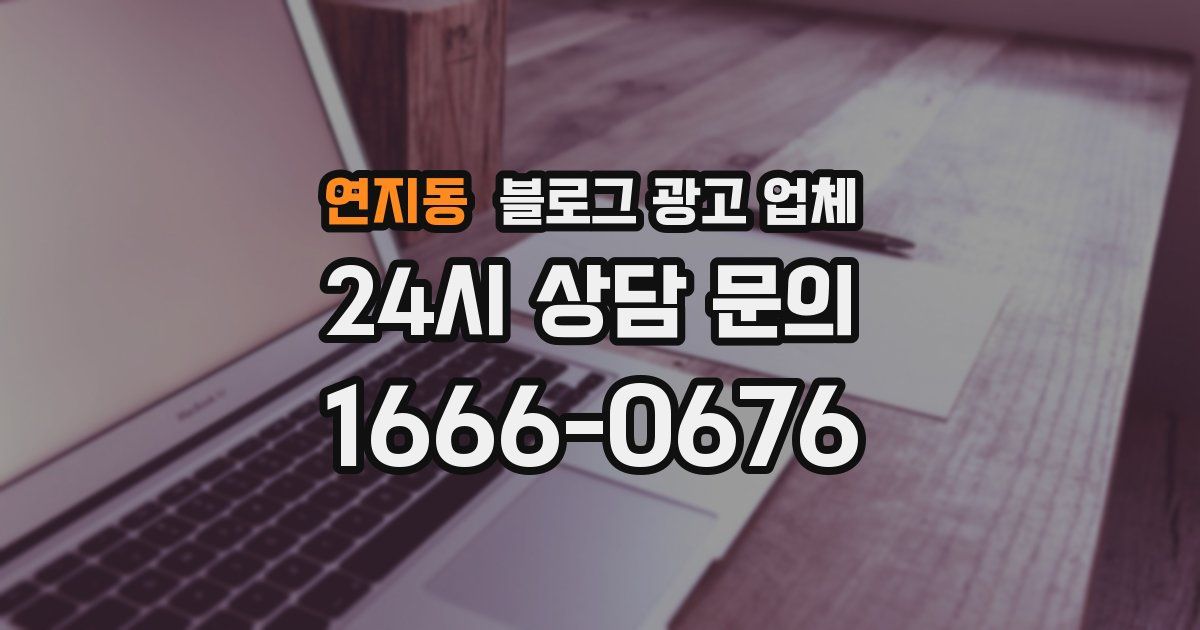 연지동 블로그 광고 업체