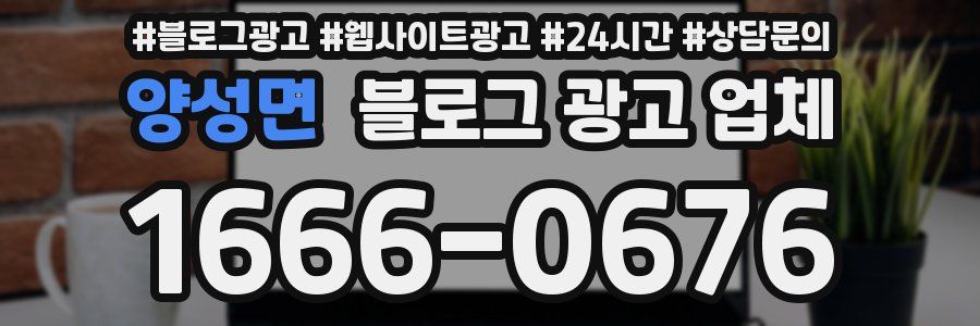 양성면 블로그 광고 업체