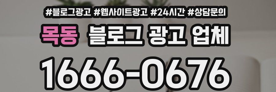 목동 블로그 광고 업체