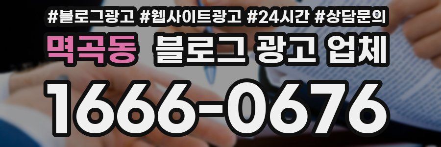 멱곡동 블로그 광고 업체