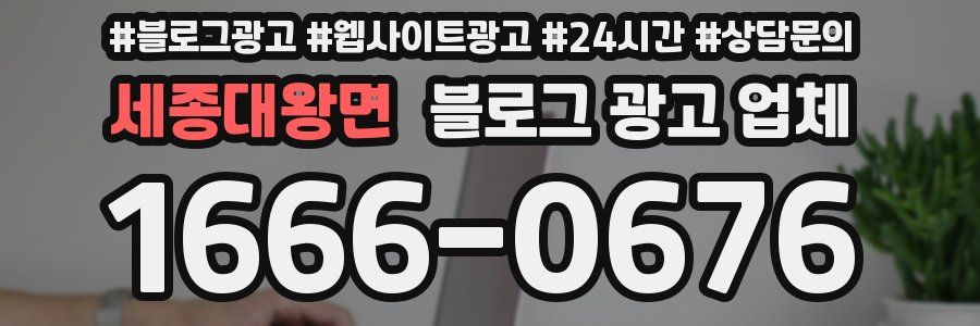 세종대왕면 블로그 광고 업체
