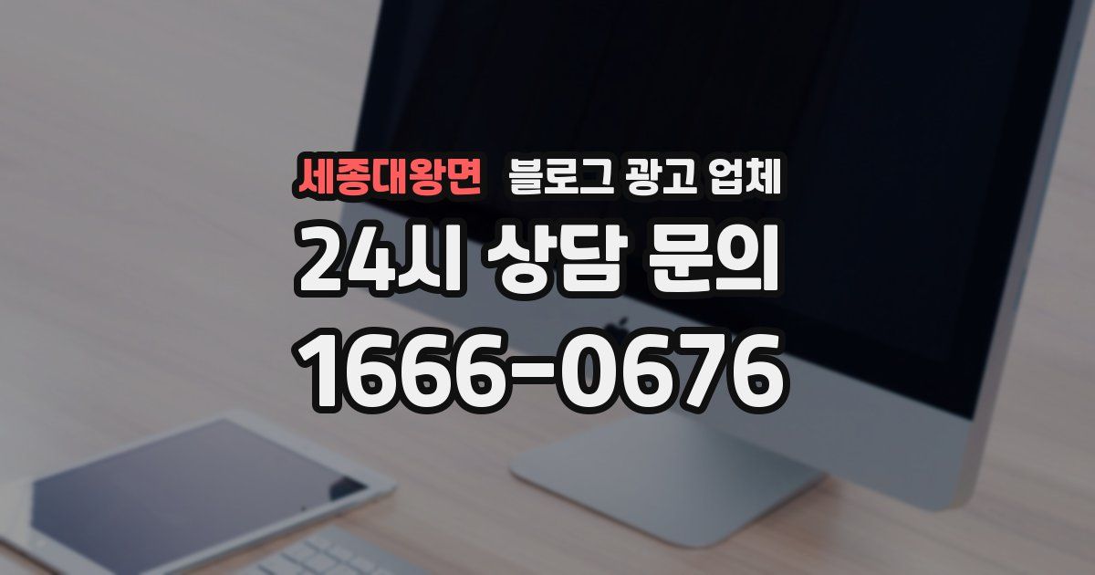 세종대왕면 블로그 광고 업체