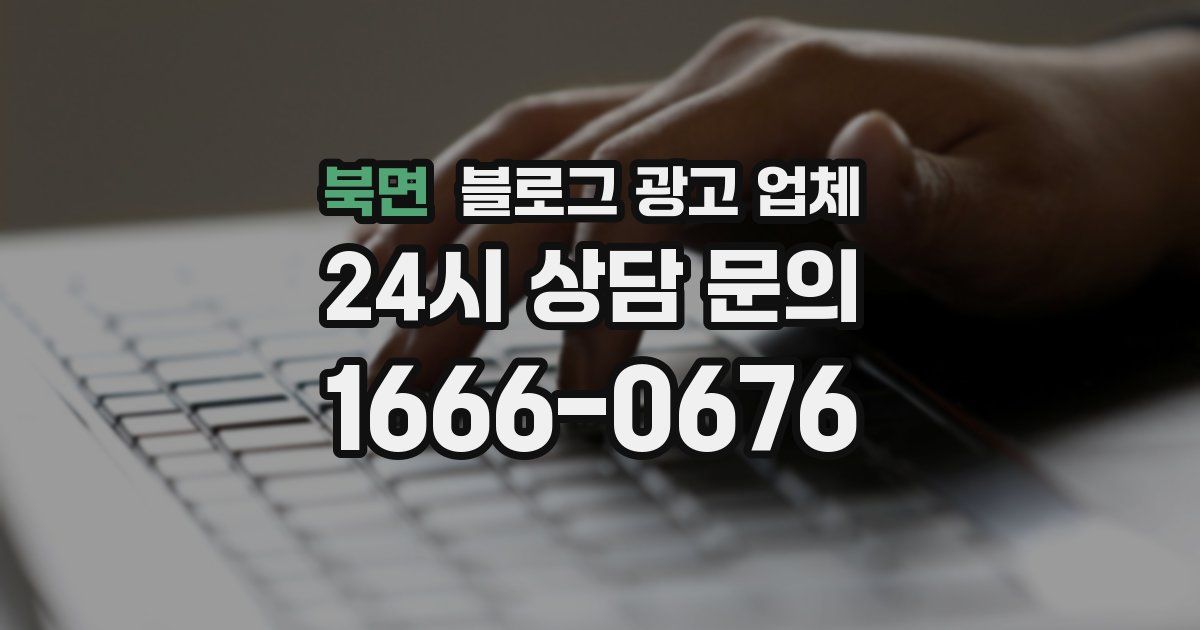 북면 블로그 광고 업체