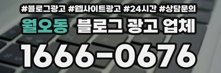 월오동 블로그 광고 업체