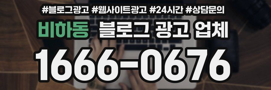 비하동 블로그 광고 업체