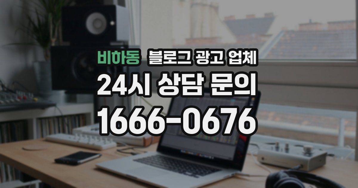 비하동 블로그 광고 업체