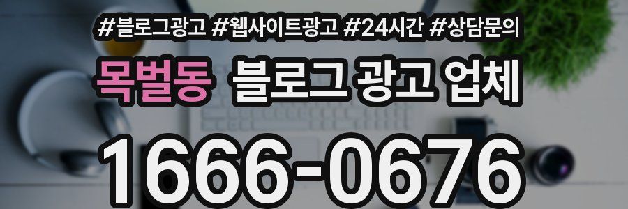 목벌동 블로그 광고 업체