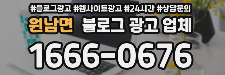원남면 블로그 광고 업체
