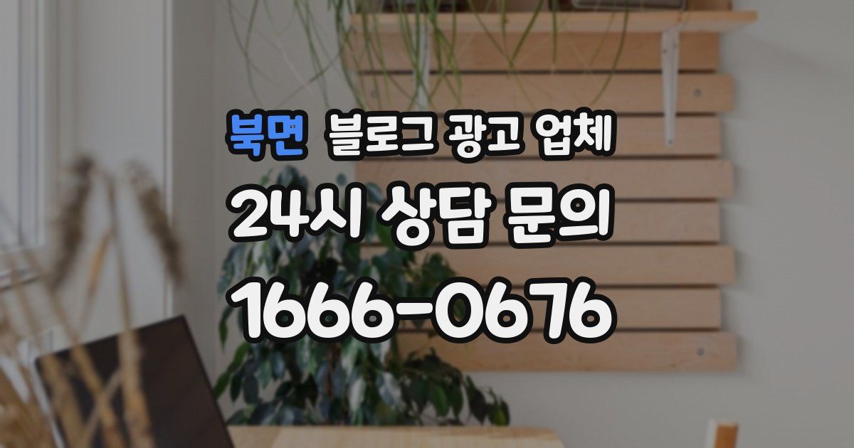 북면 블로그 광고 업체