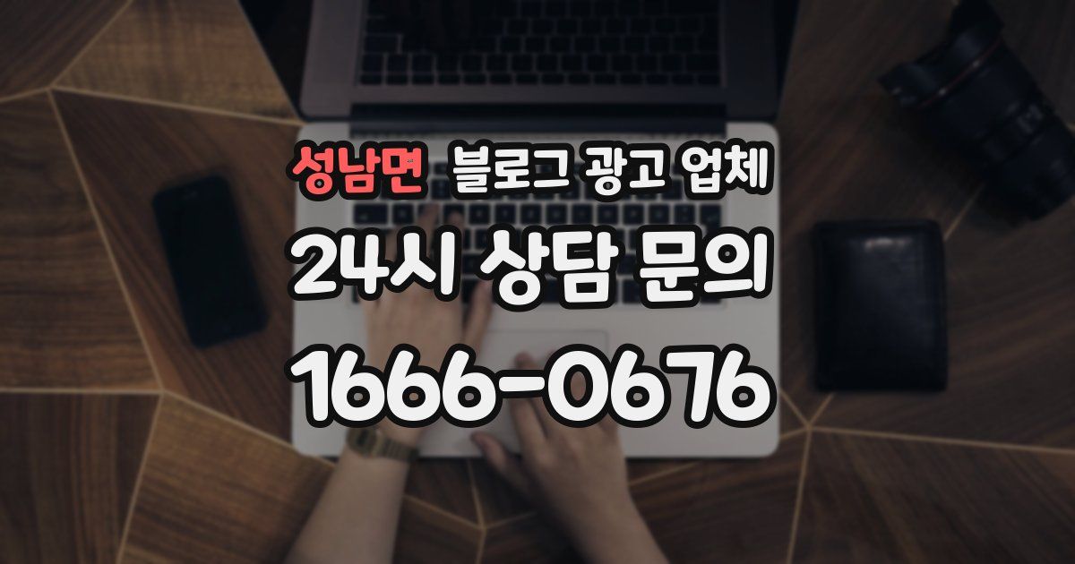 성남면 블로그 광고 업체