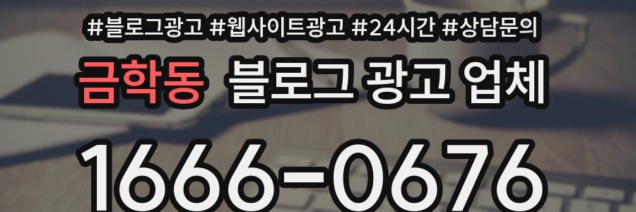 금학동 블로그 광고 업체