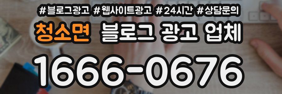 청소면 블로그 광고 업체