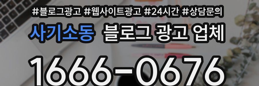 사기소동 블로그 광고 업체