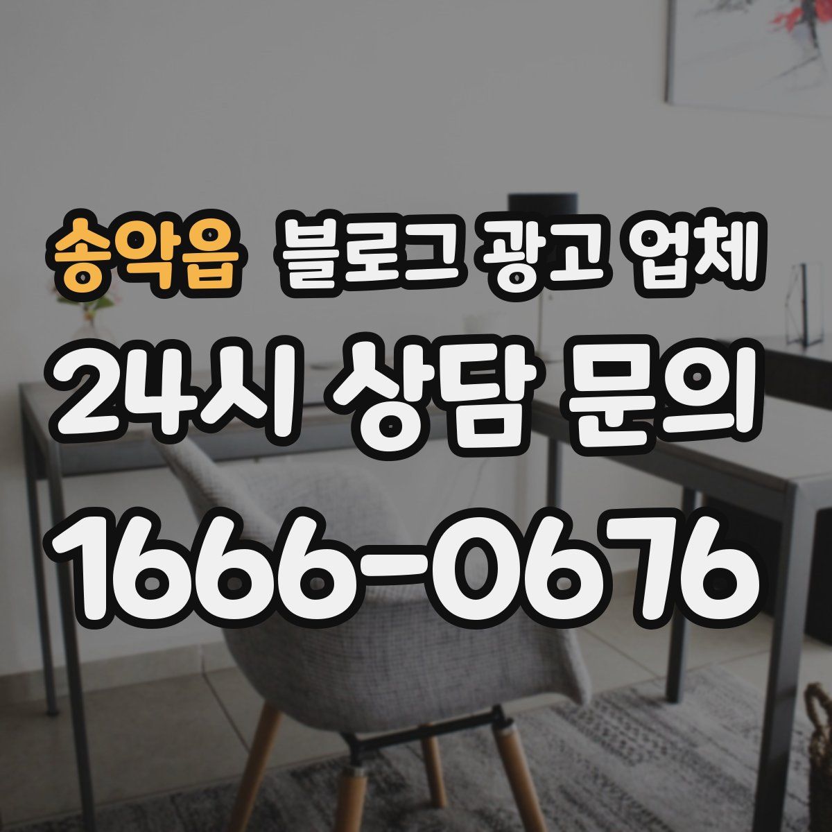 송악읍 블로그 광고 업체