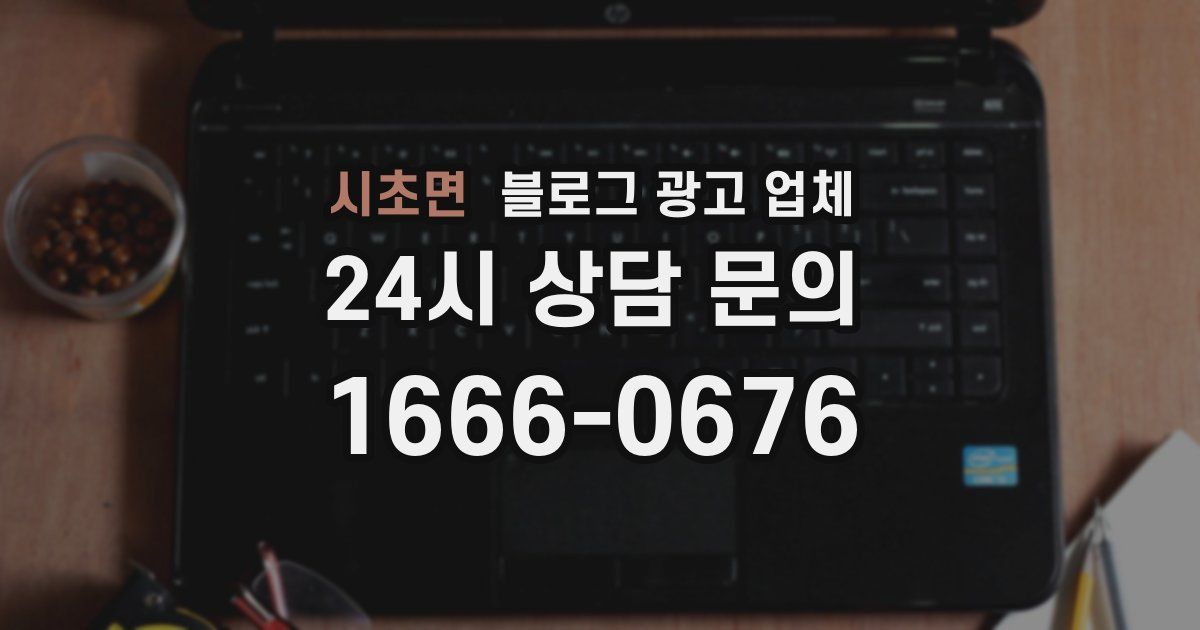 시초면 블로그 광고 업체
