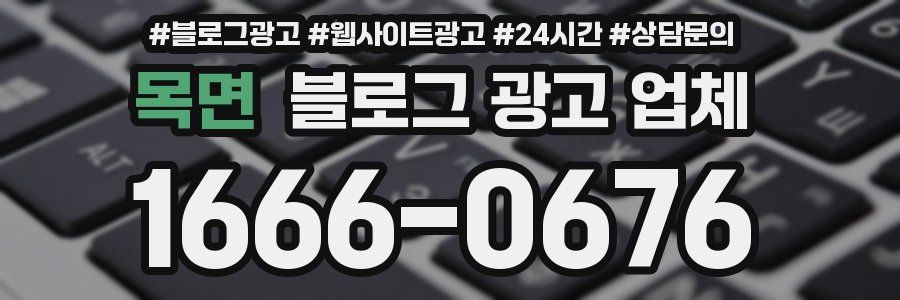 목면 블로그 광고 업체