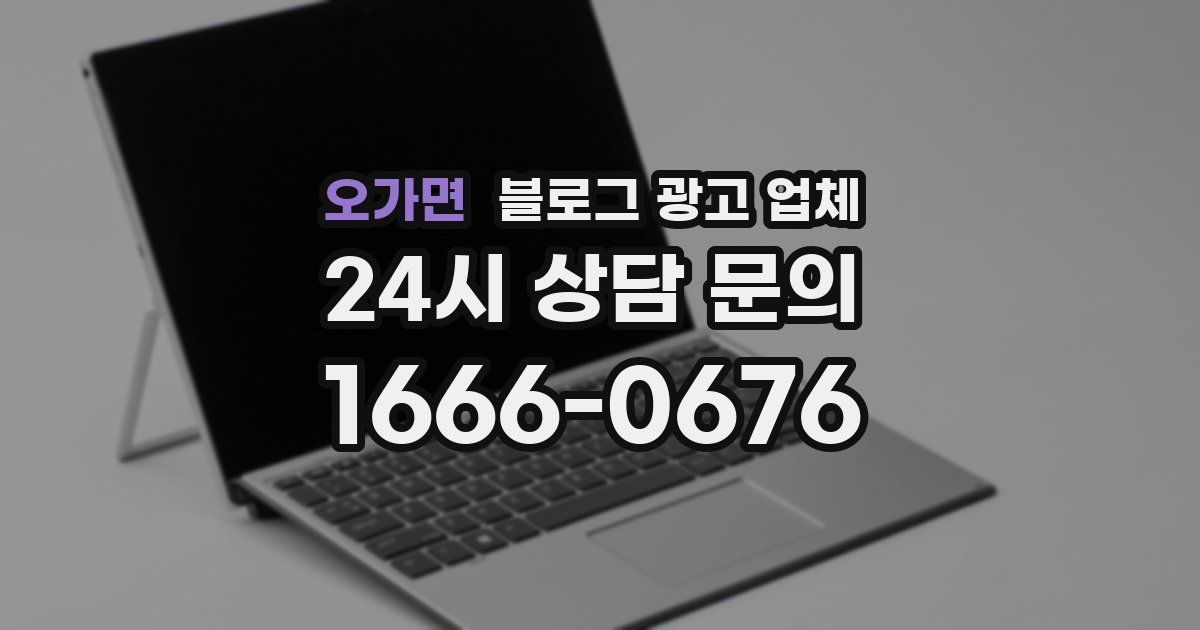 오가면 블로그 광고 업체