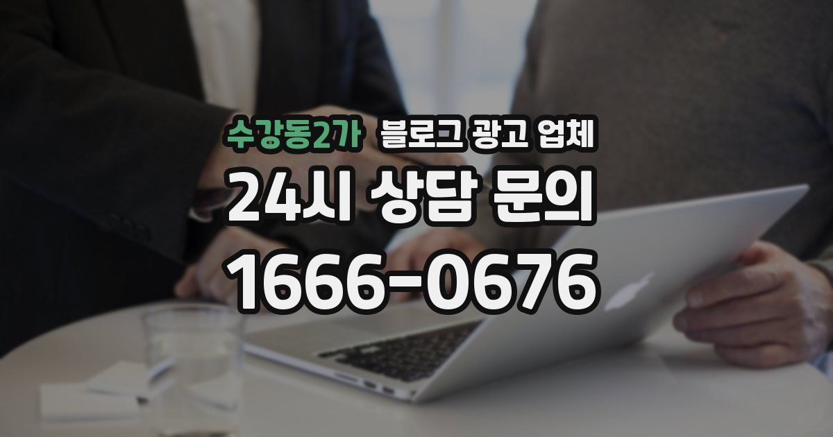 수강동2가 블로그 광고 업체