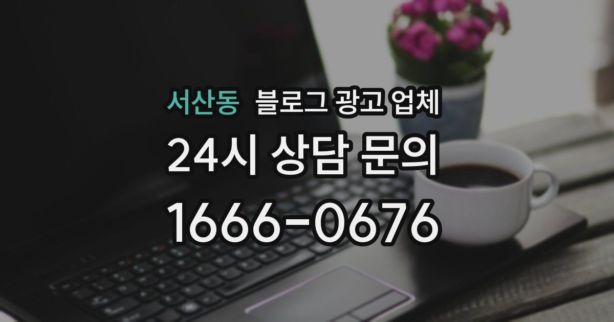 서산동 블로그 광고 업체