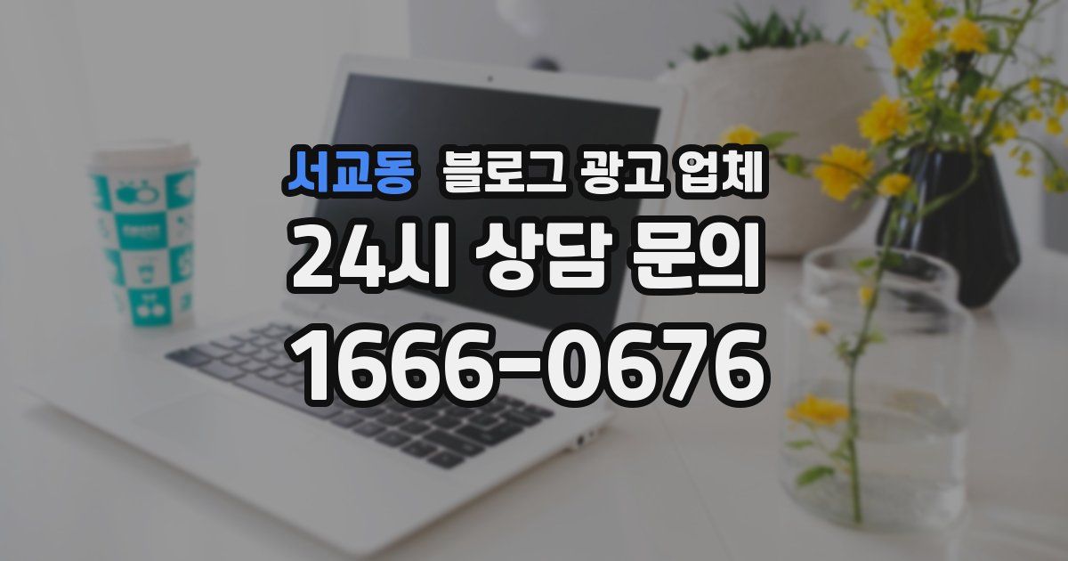 서교동 블로그 광고 업체