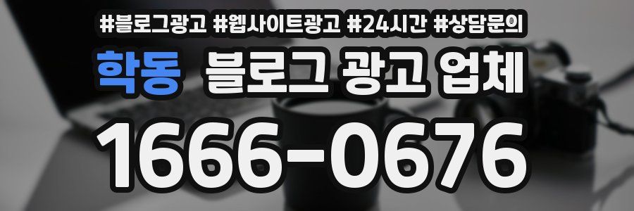 학동 블로그 광고 업체