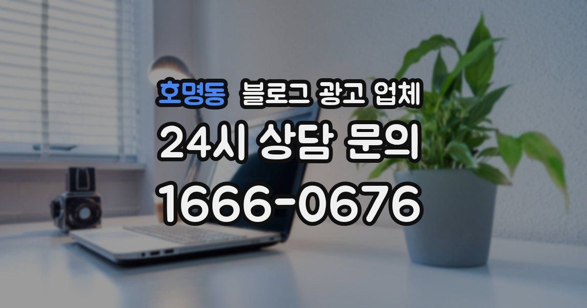 호명동 블로그 광고 업체