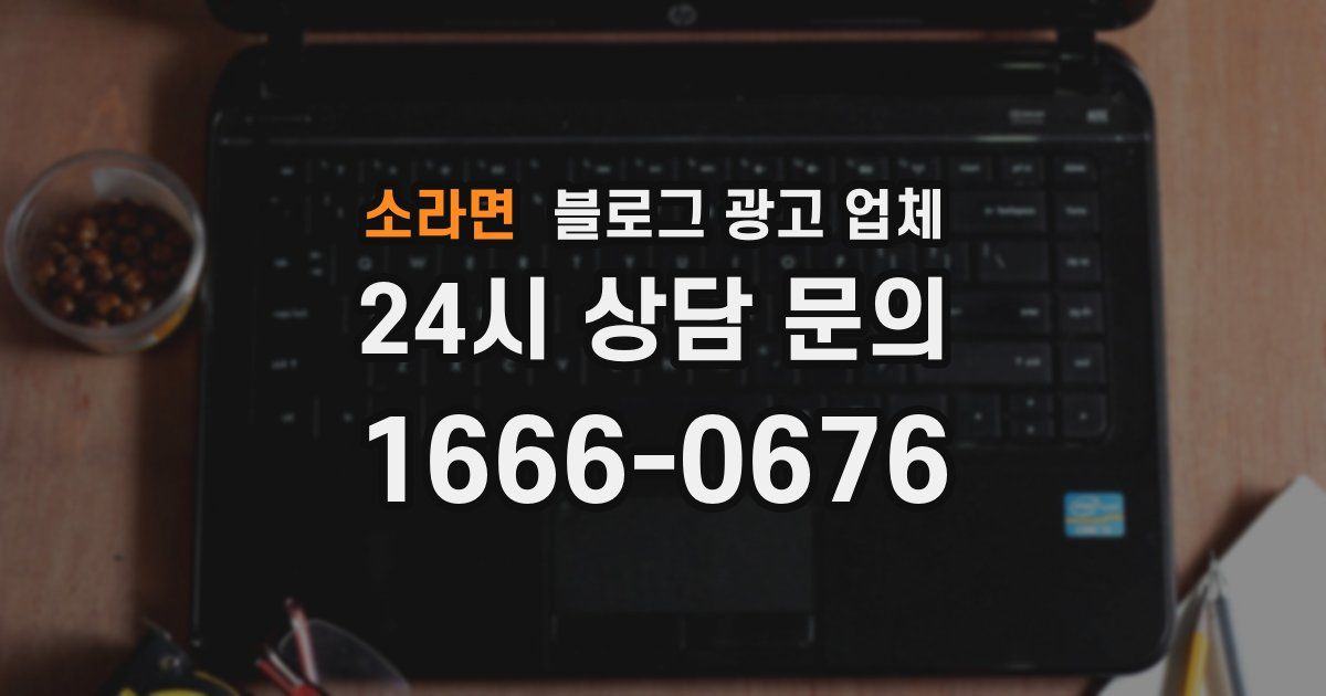 소라면 블로그 광고 업체