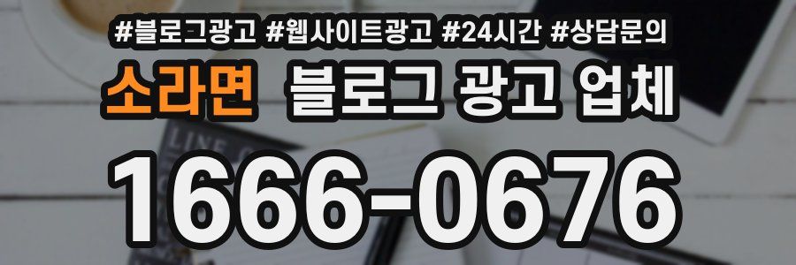 소라면 블로그 광고 업체