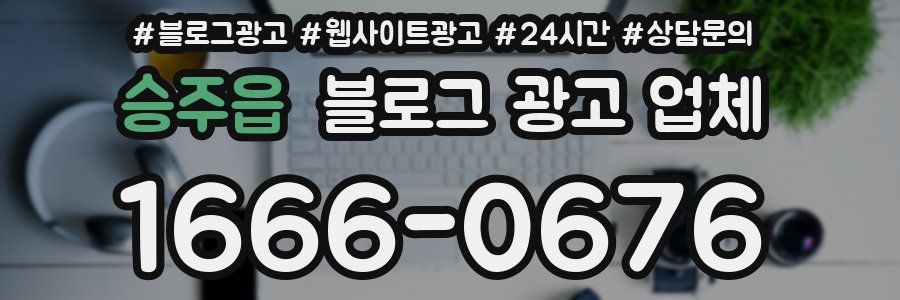 승주읍 블로그 광고 업체