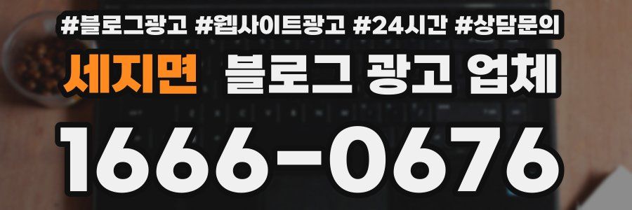세지면 블로그 광고 업체