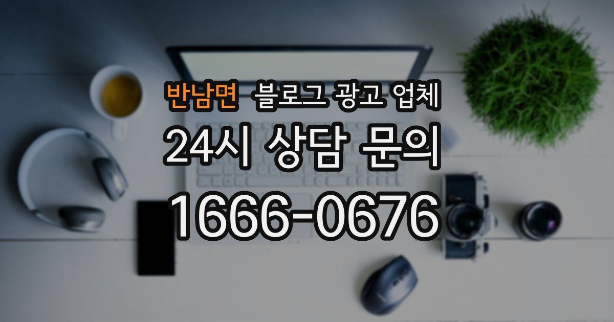 반남면 블로그 광고 업체