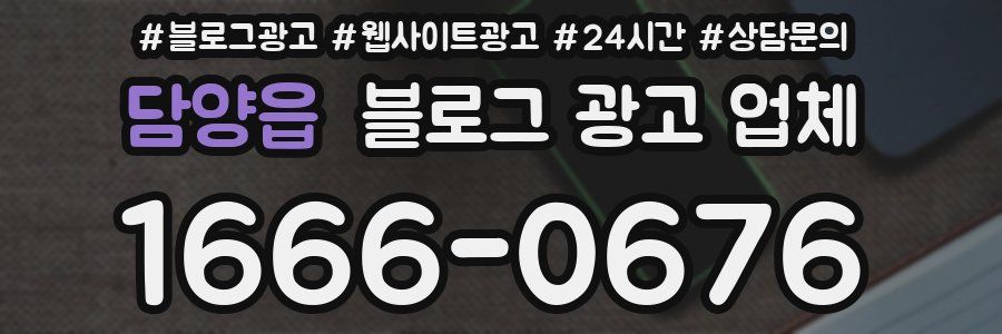 담양읍 블로그 광고 업체