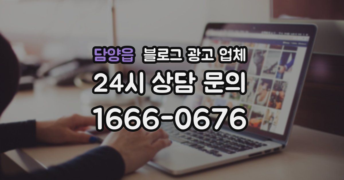담양읍 블로그 광고 업체