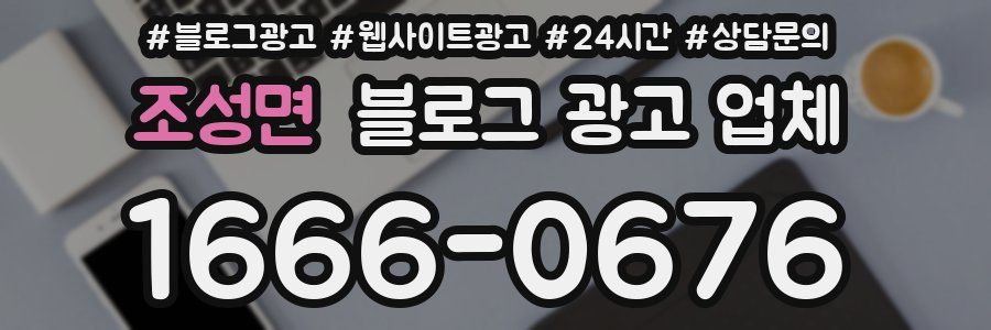 조성면 블로그 광고 업체
