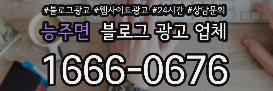 능주면 블로그 광고 업체