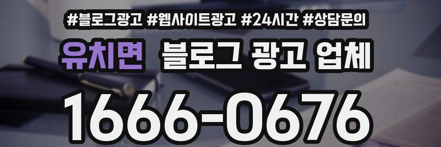 유치면 블로그 광고 업체