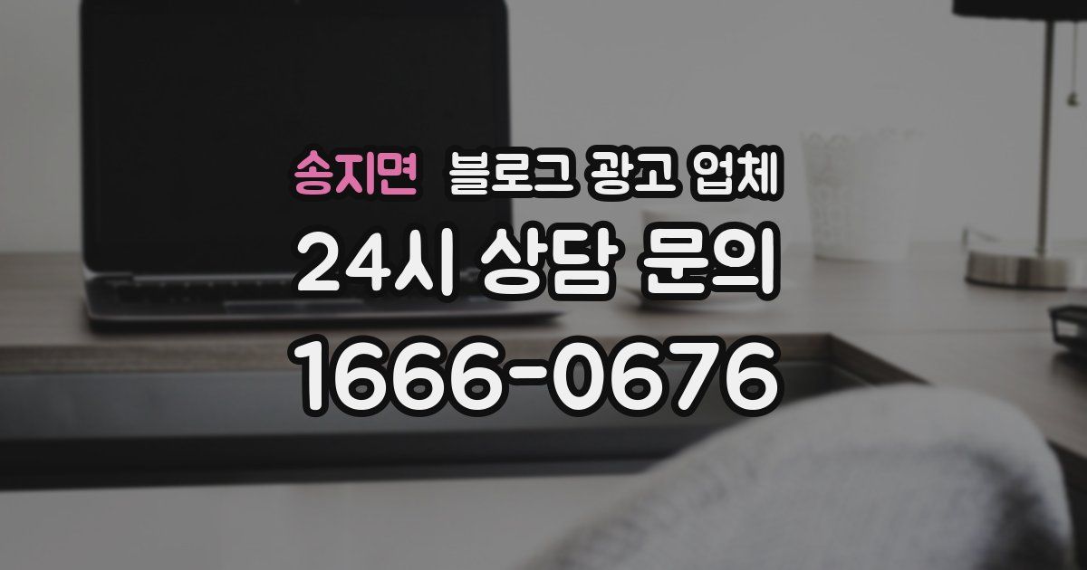 송지면 블로그 광고 업체