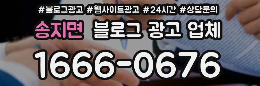 송지면 블로그 광고 업체