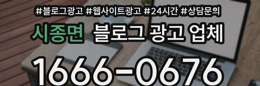 시종면 블로그 광고 업체