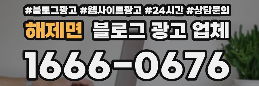 해제면 블로그 광고 업체