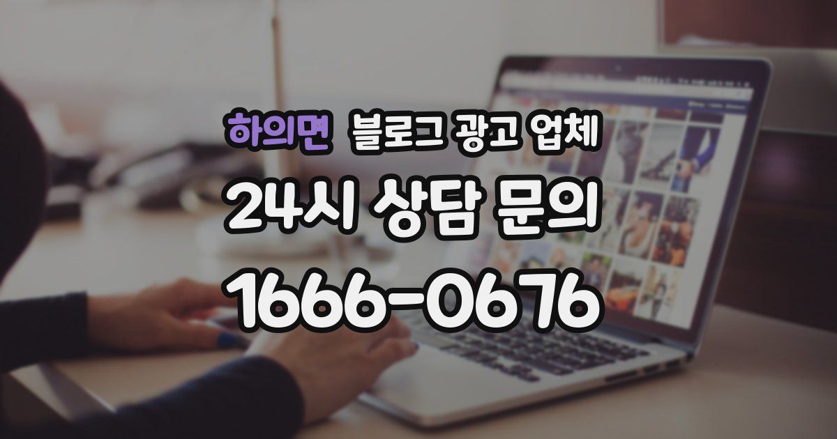 하의면 블로그 광고 업체