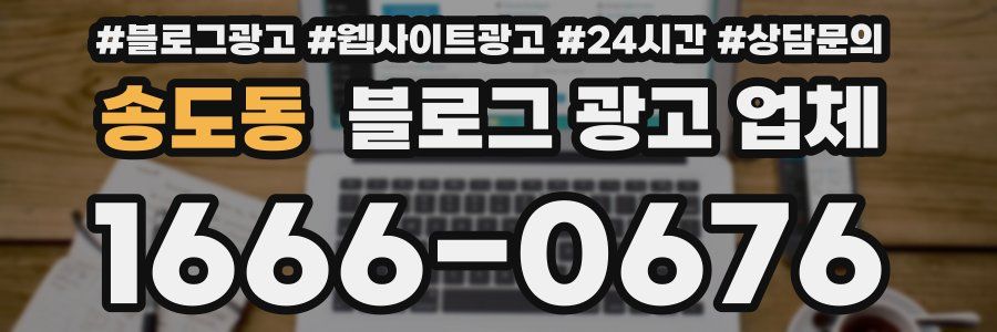 송도동 블로그 광고 업체
