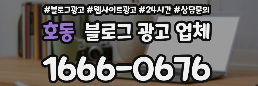 호동 블로그 광고 업체