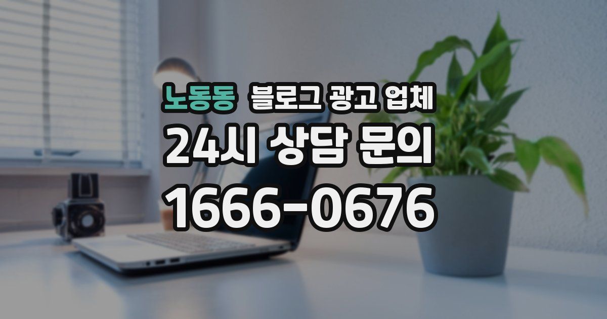 노동동 블로그 광고 업체