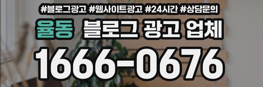 율동 블로그 광고 업체