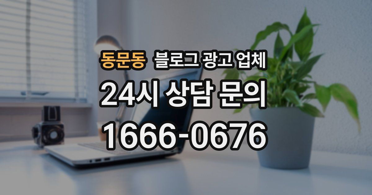 동문동 블로그 광고 업체