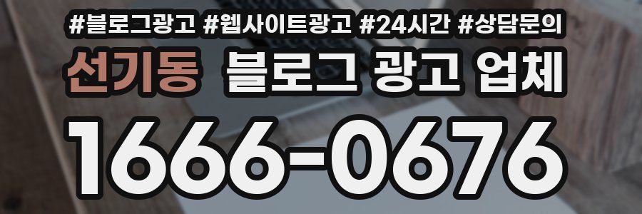 선기동 블로그 광고 업체